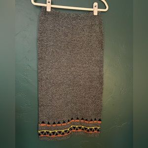 Vintage 80s Tribal Sweater Pencil Skirt